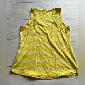 Banana Republic Yellow Striped Size S Tank Top Summer Bright Preppy Lightweight
